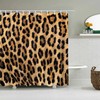 Waterproof Leopard Print Bath Shower Curtain, Practical Bathroom Decor