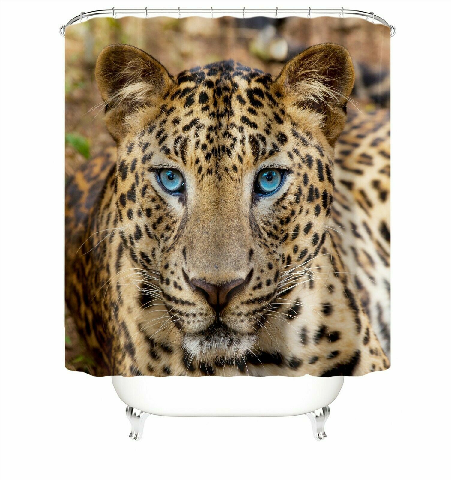 Waterproof Leopard Print Shower Curtain for Stylish Bathrooms