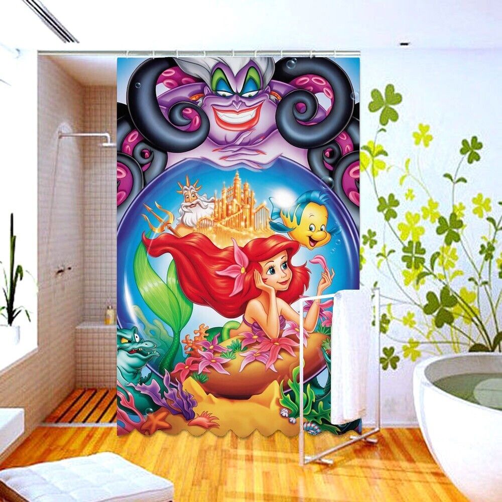 Waterproof Little Mermaid Shower Curtain for Your Bathroom