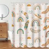Waterproof Mid-Century Abstract Shower Curtain For Modern Bathroom Basics