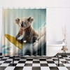 Waterproof Modern Shower Curtain with Oso Koala Design 