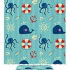 Waterproof Octopus Whales Shower Curtain Marine Life Bathroom Decor