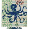 Waterproof Octopus with Leaves Bathroom Shower Curtain for Nature Theme Bathroom Decor