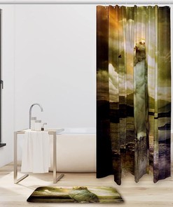 Waterproof Owl Animal Shower Curtain for Bathroom Decor