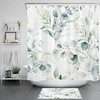 Waterproof Palm Leaf Shower Curtain For Tropical Bathroom Decor