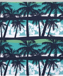 Waterproof Palm Tree Hawaii Shower Curtain For Bathroom Decoration