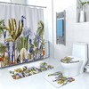 Waterproof Palm Tree Tropical Animals Shower Curtain for Bathroom Decor