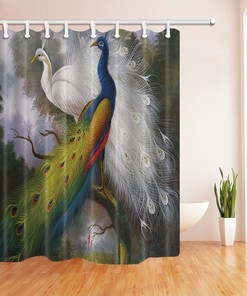 Waterproof Peacock Shower Curtain - Perfect for Your Bathroom Decor