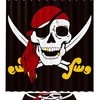 Waterproof Pirate Skull Print Bathroom Shower Curtain 