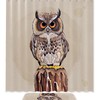 Waterproof Pretty Hand Drawn Owl Shower Curtain for Bathroom Decor 