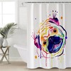 Waterproof Pug Dog Shower Curtain, Whimsical Bathroom Decor