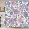 Waterproof Purple Floral Butterfly Fabric Shower Curtain For A Blissful Bath 