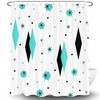 Waterproof Scottish Shower Curtain - Argyle Six-Pointed Star Bathroom Decor