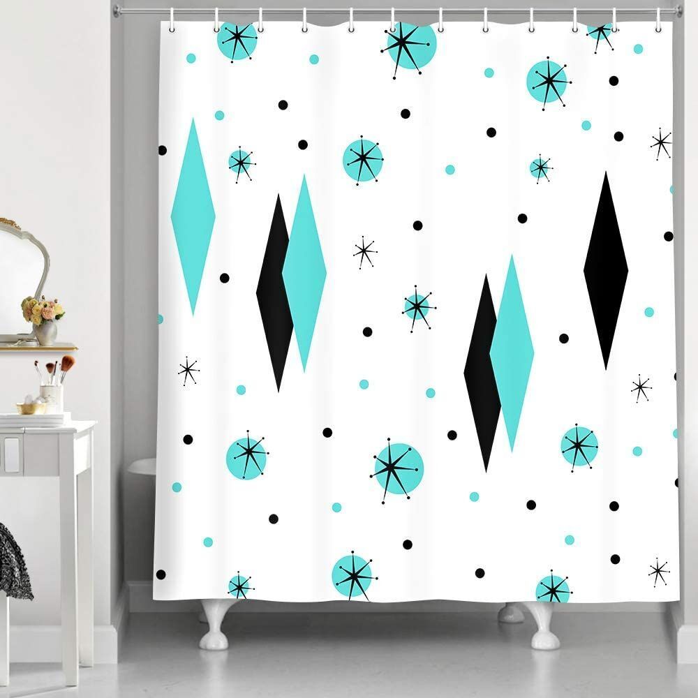 Waterproof Scottish Shower Curtain - Argyle Six-Pointed Star Bathroom Decor