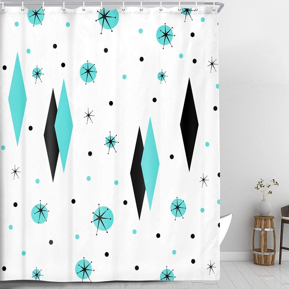 Waterproof Scottish Shower Curtain - Argyle Six-Pointed Star Bathroom Decor