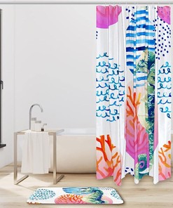 Waterproof Seahorse Shower Curtain: A Fun And Playful Addition To Your Bathroom Decor