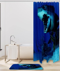 Waterproof Shark Under the Sea Shower Curtain for Your Bathroom