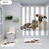 Waterproof Shower Curtain Set for Pet Lovers