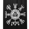 Waterproof Shower Curtain - Viking Compass Symbol Runes for Home Decor