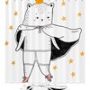 Waterproof Shower Curtain With Bear Animal Silhouette Print, Perfect For Rustic Bathroom Decor
