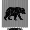 Waterproof Shower Curtain With Bear Gray Print, Perfect For Rustic Bathroom Decor