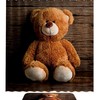 Waterproof Shower Curtain With Bear On The Floor Print, Perfect For Rustic Bathroom Decor