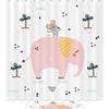 Waterproof Shower Curtain with Mouse Standing on Elephant Design: A Unique Bathroom Decor Idea
