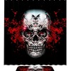 Waterproof Skull Fabric Shower Curtain - Unique Skull Bathroom Decor 