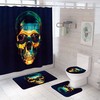 Waterproof Skull Print Shower Curtain for a Functional and Spooky Bathroom Design