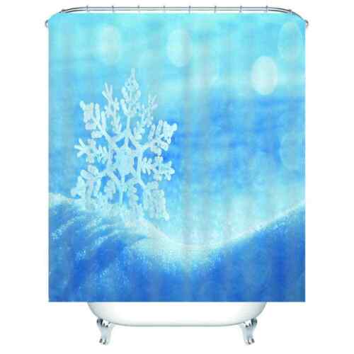 Waterproof Snowflake 3D Shower Curtain for Bathroom Decor
