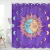 Waterproof Sun and Moon Shower Curtain for Bathroom Decor 