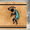 Waterproof Tribal Bathroom Decor with Kokopelli Native American Fabric Shower Curtain
