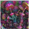 Waterproof Trippy Shower Curtain with Mushroom Print for Bathroom