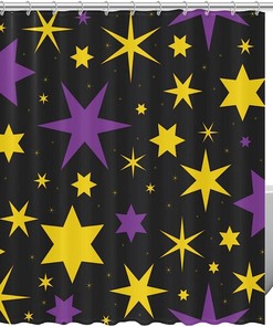 Waterproof Unicorn Flower Moon Shower Curtain - Featuring a Beautiful and Enchanting Design Perfect for Your Bathroom.