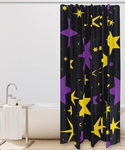 Waterproof Unicorn Flower Moon Shower Curtain - Featuring a Beautiful and Enchanting Design Perfect for Your Bathroom.