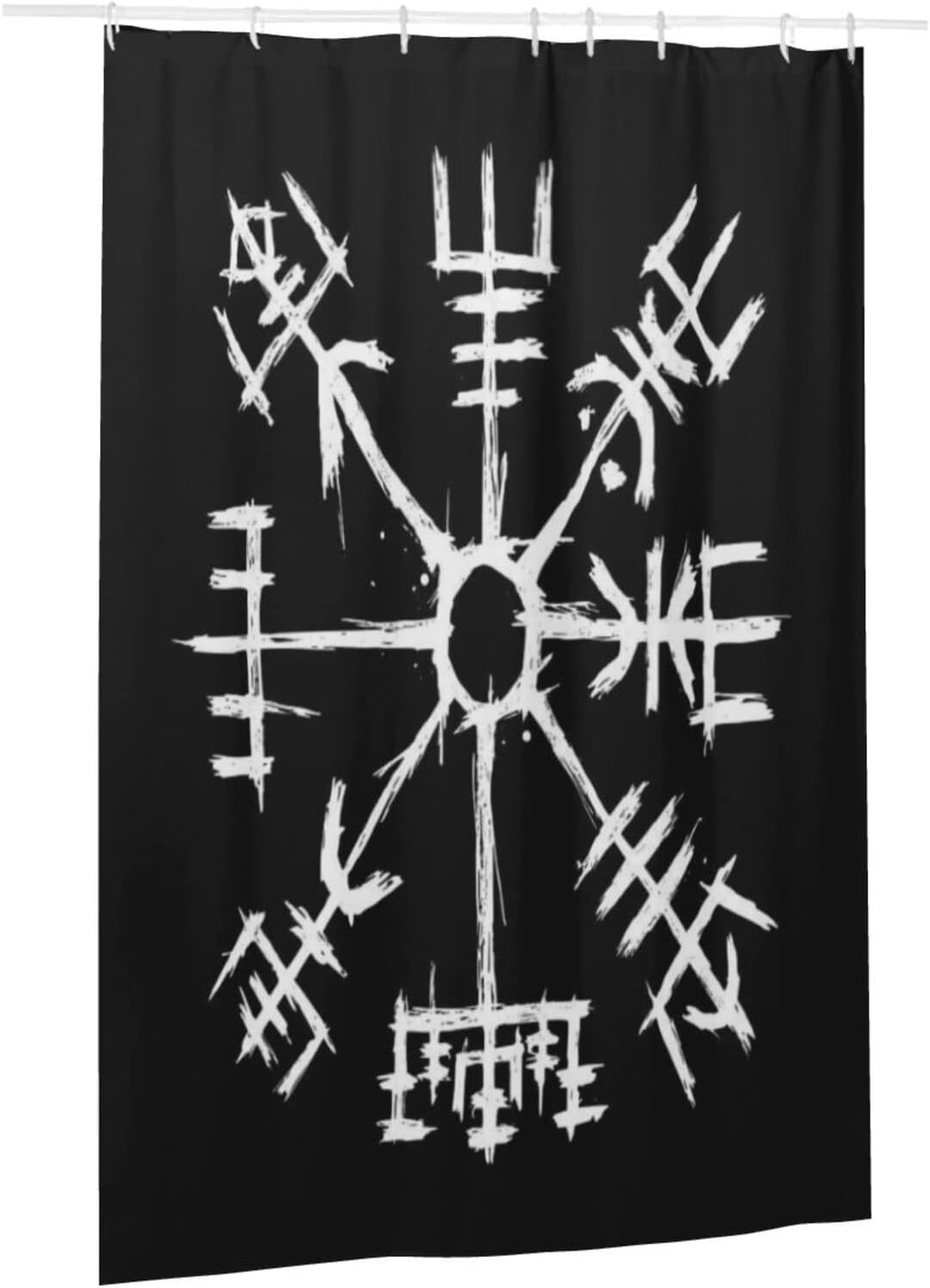 Waterproof Viking Runic Compass Shower Curtain - Bathroom Decoration