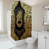 Waterproof Viking War Bear Fall Curtains Shower Curtain- Farmhouse White Bathroom Accessory with Unique Design