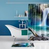 Waterproof Waterfall Shower Curtain - 180x200cm Digital Print Mould and Mildew Resistant
