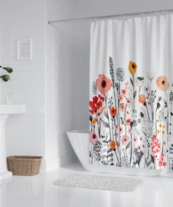Waterproof Weighted Hem Shower Curtain for Durable and Practical Bathroom Use