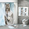 Waterproof White Wolf Shower Curtain, Ideal for Beautiful and Chic Bathroom Decor