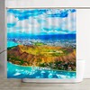 Waterproof Winter Scene Hawaii Shower Curtain Decor For Bathroom