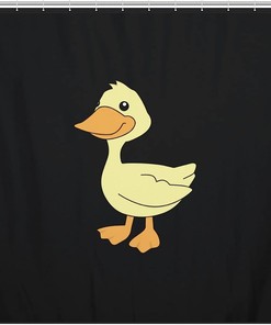 Waterproof Yellow Duck Printed Shower Curtain for a Fun and Splashy Bath 
