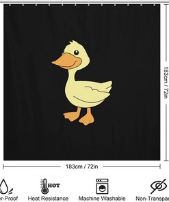 Waterproof Yellow Duck Printed Shower Curtain for a Fun and Splashy Bath