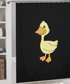 Waterproof Yellow Duck Printed Shower Curtain for a Fun and Splashy Bath 