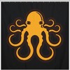 Waterproof Yellow Octopus Shower Curtain with Metal Grommet Holes for a Fun and Whimsical Bath