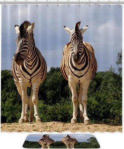 Waterproof Zebra Animal Shower Curtain - Decorative Bathroom Ideas
