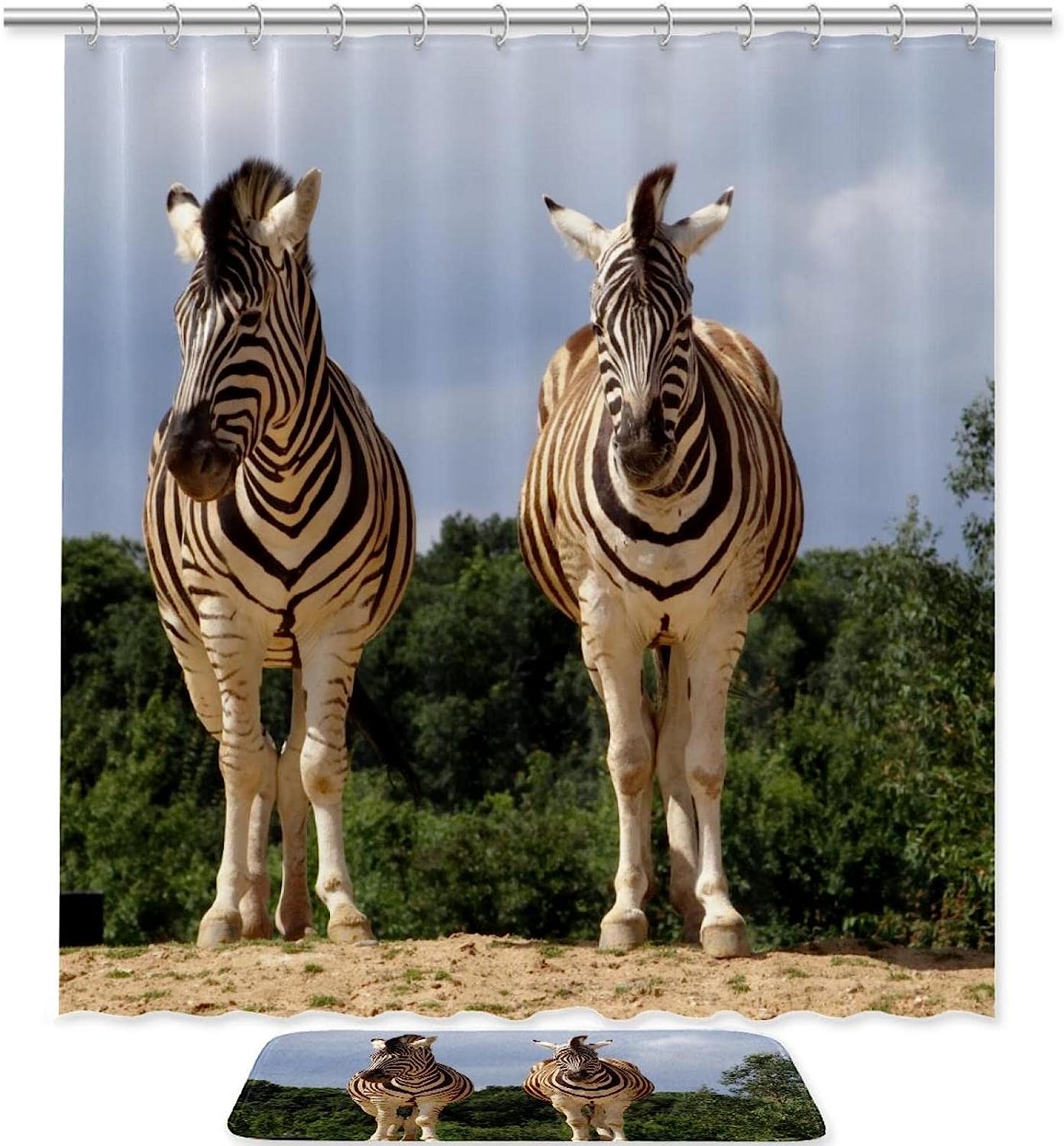 Waterproof Zebra Animal Shower Curtain - Decorative Bathroom Ideas
