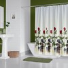 Waterproof and Resistant Rose Flower Shower Curtain for Your Bathroom