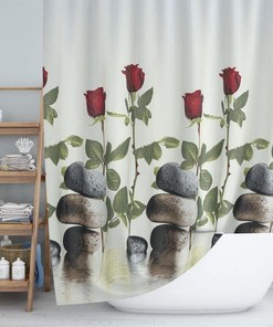 Waterproof and Resistant Rose Flower Shower Curtain for Your Bathroom
