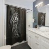 Water-resistant Tiger Art Shower Curtain for Durable Bathroom Decor